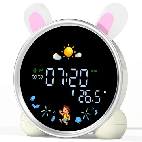 Hansang Alarm Clock for Kids, Ok to Wake Clock with Sleep Training, Rabbit Digital Alarm Clock with Night Light Hansang Alarm Clock for Kids, Ok to Wake Clock with Sleep Training, Rabbit Digital Alarm Clock with Night Light