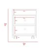 Modern and easy-to- install black bedside Nightstand with lower wheels for easy mobility, 2 drawers with 2 metal handles to open the storage and curve