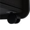 Modern and easy-to- install black bedside Nightstand with lower wheels for easy mobility, 2 drawers with 2 metal handles to open the storage and curve